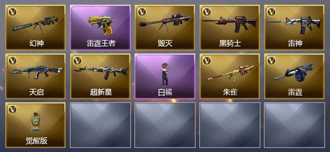 穿越火线（CF）2王者武器 8V武器 7V角色 5皮肤 可排位