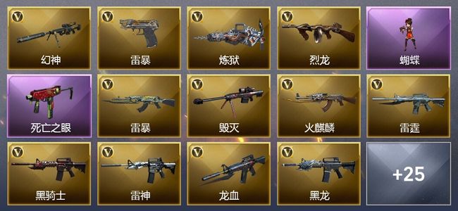 穿越火线（CF）3王者武器 75V武器 12V角色 11皮肤 可排位