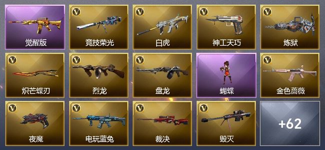 穿越火线（CF）13王者武器 103V武器 40V角色 29皮肤 可排位