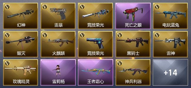 穿越火线（CF）1王者武器 32V武器 8V角色 10皮肤 可排位