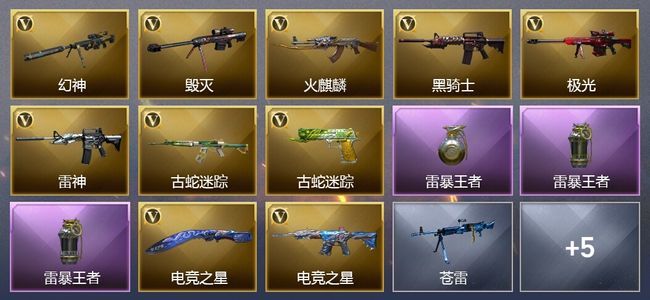穿越火线（CF）3王者武器 12V武器 20皮肤 可排位 宗师