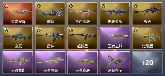 穿越火线（CF）1传说武器 4王者武器 1炫金武器 25V武器 1V角色 6皮肤 可排位 宗师