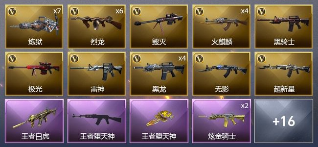 穿越火线（CF）5王者武器 1炫金武器 49V武器 4皮肤 可排位 宗师