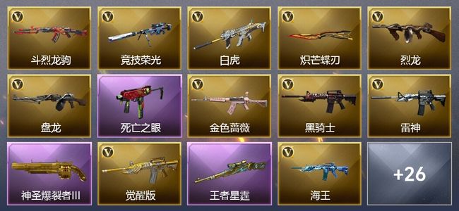 穿越火线（CF）2王者武器 39V武器 27V角色 10皮肤 可排位
