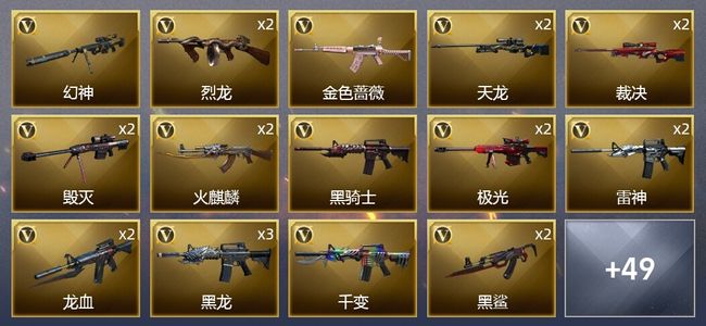 穿越火线（CF）2王者武器 6炫金武器 91V武器 1V角色 16皮肤 可排位 宗师