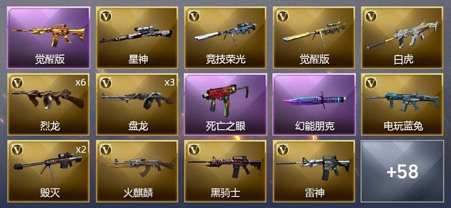 穿越火线（CF）3王者武器 66V武器 2V角色 14皮肤 可排位 传奇