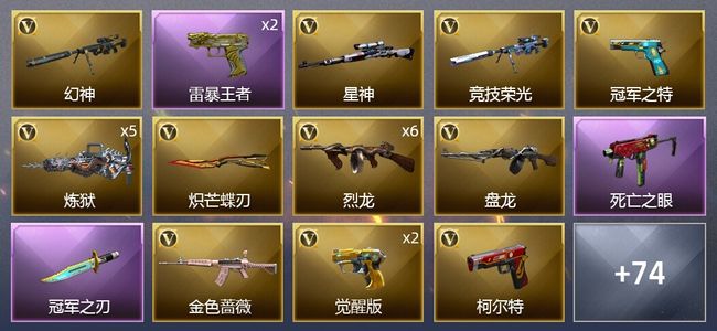 穿越火线（CF）1传说武器 11王者武器 92V武器 5V角色 40皮肤 可排位 枪王