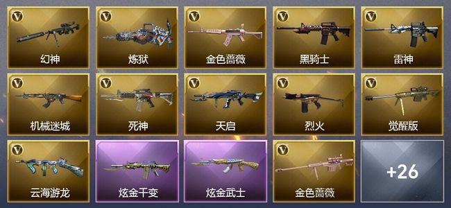 穿越火线（CF）2炫金武器 38V武器 12皮肤 可排位 专家