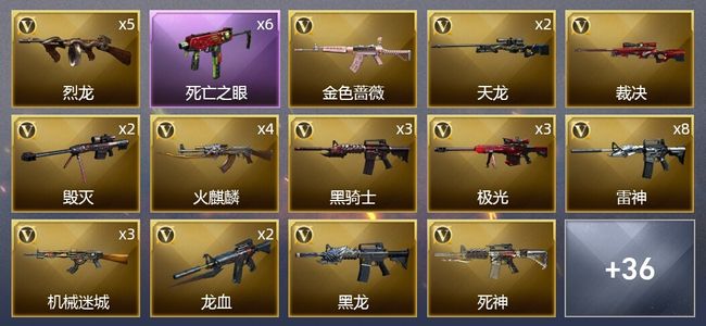 穿越火线（CF）9王者武器 5炫金武器 77V武器 1V角色 22皮肤 可排位 专家