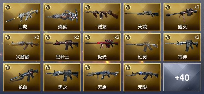 穿越火线（CF）2王者武器 4炫金武器 79V武器 4V角色 28皮肤 可排位 大师