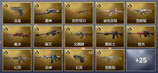 穿越火线（CF）1王者武器 57V武器 1V角色 10皮肤 可排位 宗师