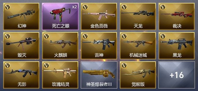 穿越火线（CF）1王者武器 26V武器 1V角色 13皮肤 可排位 新锐