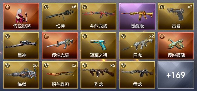 穿越火线（CF）1传说角色 4传说武器 15王者武器 4炫金武器 246V武器 10V角色 79皮肤 可排位 枪王