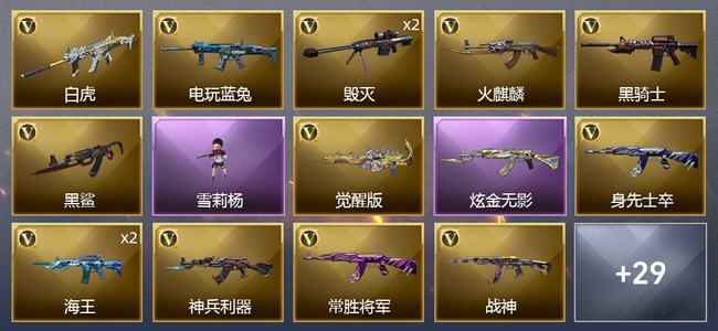 穿越火线（CF）1炫金武器 51V武器 19皮肤 可排位 枪王