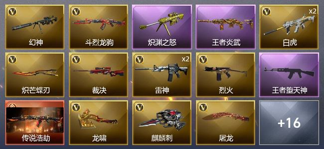 穿越火线（CF）1传说武器 9王者武器 25V武器 3皮肤 可排位 新锐