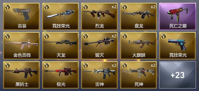 穿越火线（CF）43V武器 2V角色 20皮肤 可排位 枪王