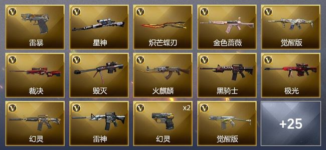 穿越火线（CF）1王者武器 57V武器 1V角色 10皮肤 可排位 枪王