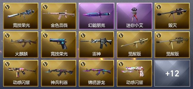 穿越火线（CF）0传说角色 0传说武器 0王者武器 0炫金武器 19V武器 1V角色 1皮肤 新锐
