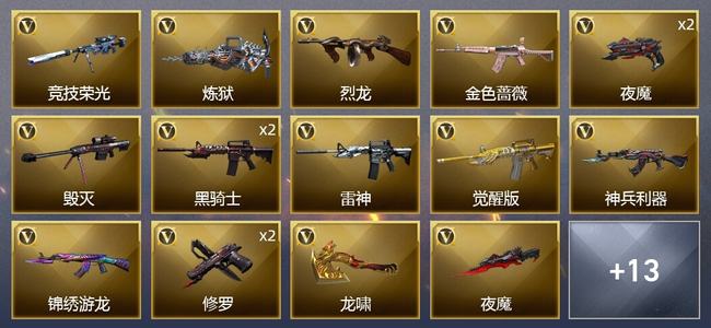 穿越火线（CF）0传说角色 0传说武器 0王者武器 0炫金武器 30V武器 2V角色 5皮肤 枪王