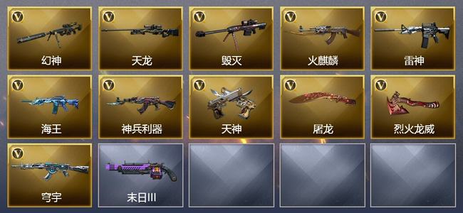 穿越火线（CF）0传说角色 0传说武器 0王者武器 0炫金武器 11V武器 0V角色 3皮肤 新锐