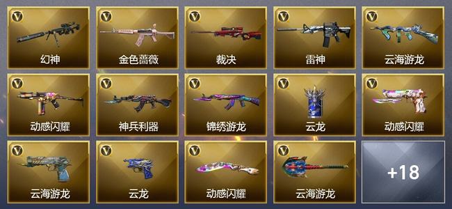 穿越火线（CF）0传说角色 0传说武器 0王者武器 0炫金武器 22V武器 0V角色 5皮肤 新锐