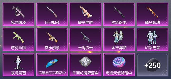 和平精英【苹果版】0载具 8升级枪 3粉装 2尾迹 163套装 60358热力 3印记