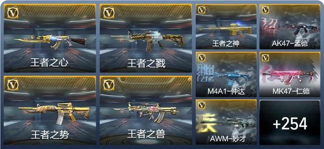 穿越火线：枪战王者V7 24王者武器 290英雄武器 3英雄角色 499万化 枪神