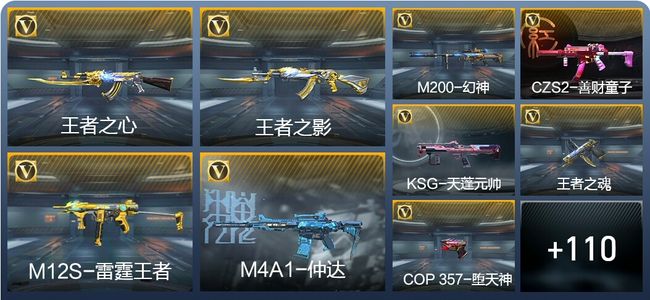 穿越火线：枪战王者8王者武器 119英雄武器 5英雄角色 182万化 专家S