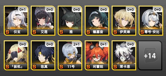 绝区零18黄 15角色黄 13S角色 3S音擎 3S邦布 女主 57