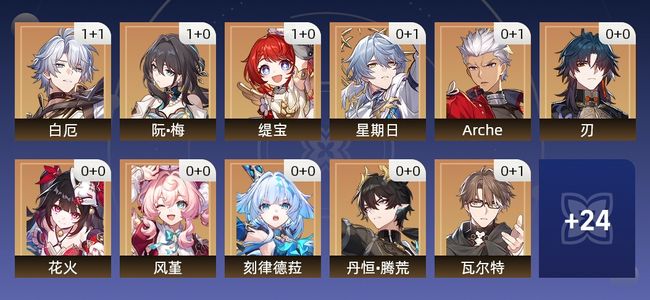 崩坏：星穹铁道23黄 16角色黄 7光锥黄 13五星角色 5五星光锥 70级 男主