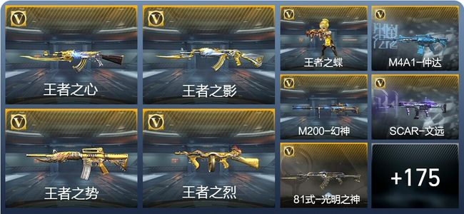 穿越火线：枪战王者V5 13王者武器 200英雄武器 7英雄角色 401万化 大师