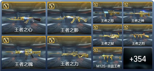 穿越火线：枪战王者35王者武器 363英雄武器 17英雄角色 447万化 枪王