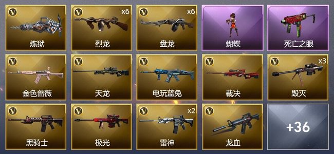 穿越火线（CF）2王者武器 2炫金武器 68V武器 2V角色 8皮肤 可排位 新锐