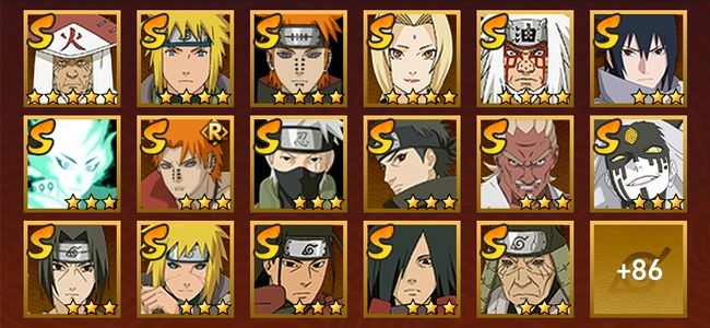 火影忍者V15 31S忍 72A忍 323忍 4573S碎片 52通灵 2000W战力 前10名 影级