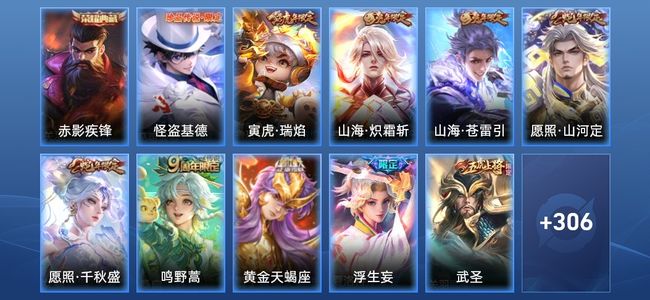 王者荣耀V8 1典藏 26传说 94史诗 318皮肤 122英雄 非凡王者