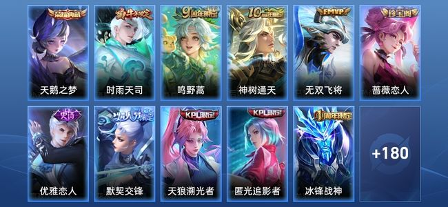 王者荣耀1典藏 4传说 58史诗 192皮肤 尊贵铂金IV