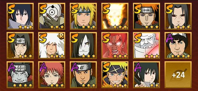 火影忍者V10 12S忍 29A忍 147忍 1459S碎片 16通灵 600W战力 中忍