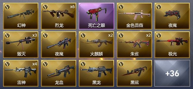 穿越火线（CF）3炫金武器 69V武器 1V角色 11皮肤 可排位 新锐