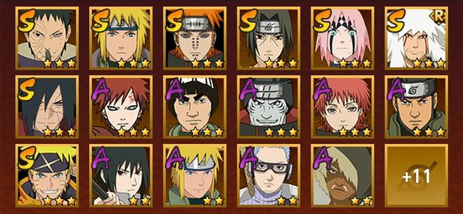 火影忍者V1 8S忍 21A忍 120忍 1201S碎片 15通灵 600W战力