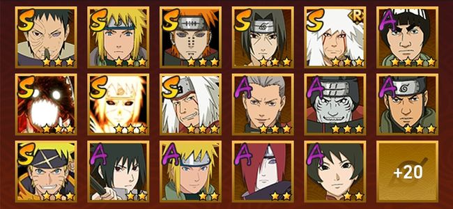 火影忍者V9 9S忍 28A忍 145忍 1375S碎片 14通灵 500W战力