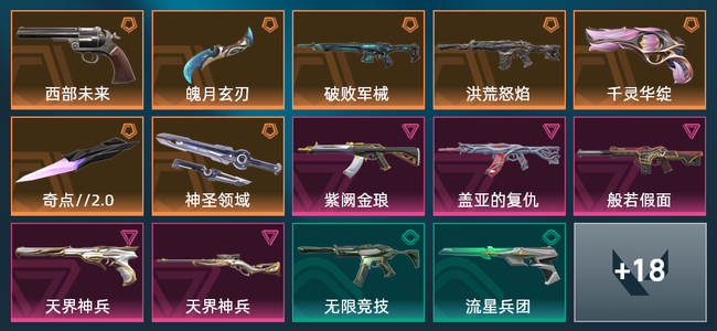无畏契约7橙皮 5紫皮 32皮肤 18570皮肤总价值 770已用源晶 铂金