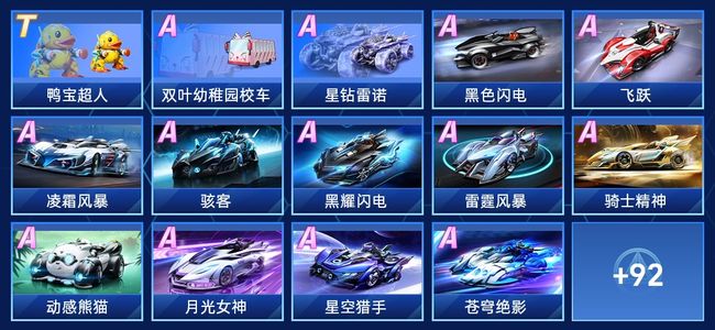 QQ飞车手游V6 1永久T车 46永久A车 106永久赛车 39宠物 女号 钻石