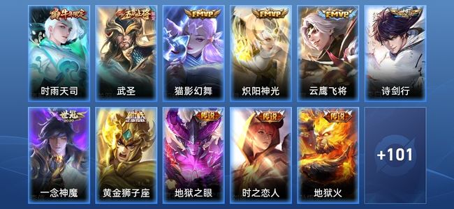 王者荣耀11传说 31史诗 112皮肤 秩序白银III