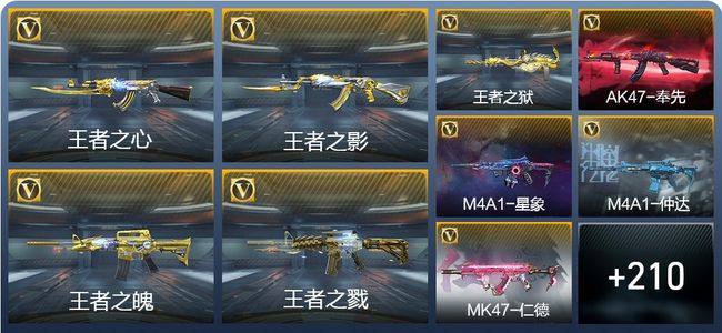 穿越火线：枪战王者V8 30王者武器 237英雄武器 5英雄角色 502万化 大师