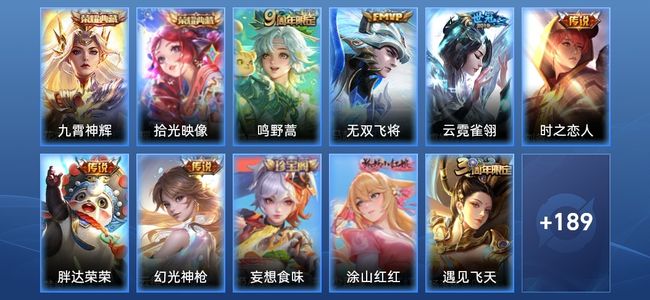 王者荣耀V6 2典藏 6传说 54史诗 202皮肤 121英雄 最强王者