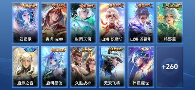 王者荣耀V8 1典藏 1星传说 12传说 95史诗 271皮肤 124英雄 至尊星耀II