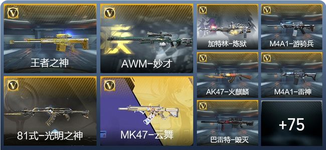穿越火线：枪战王者V4 7王者武器 96英雄武器 3英雄角色 177万化 专家S