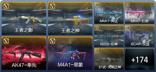 穿越火线：枪战王者V7 12王者武器 198英雄武器 5英雄角色 331万化 专家S