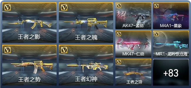 穿越火线：枪战王者V8 6王者武器 92英雄武器 6英雄角色 215万化 专家S
