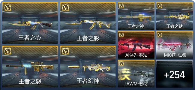 穿越火线：枪战王者V9 13王者武器 302英雄武器 18英雄角色 598万化 大师SS